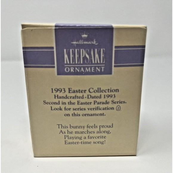 Vtg 1993 Hallmark Keepsake Ornament Easter Parade Bunny Band Instrument Series 2 - Picture 3 of 8